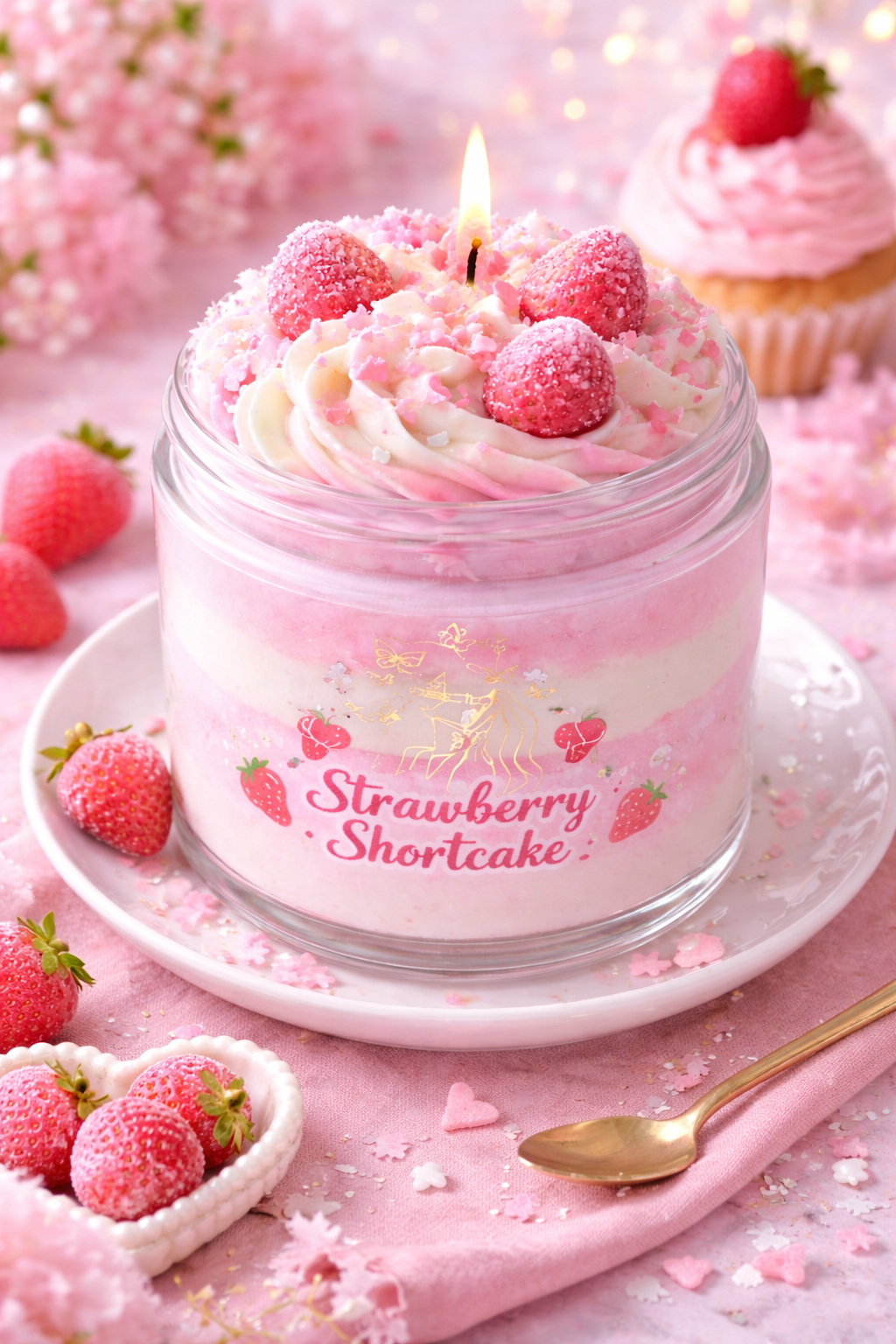Strawberry Shortcake Candle