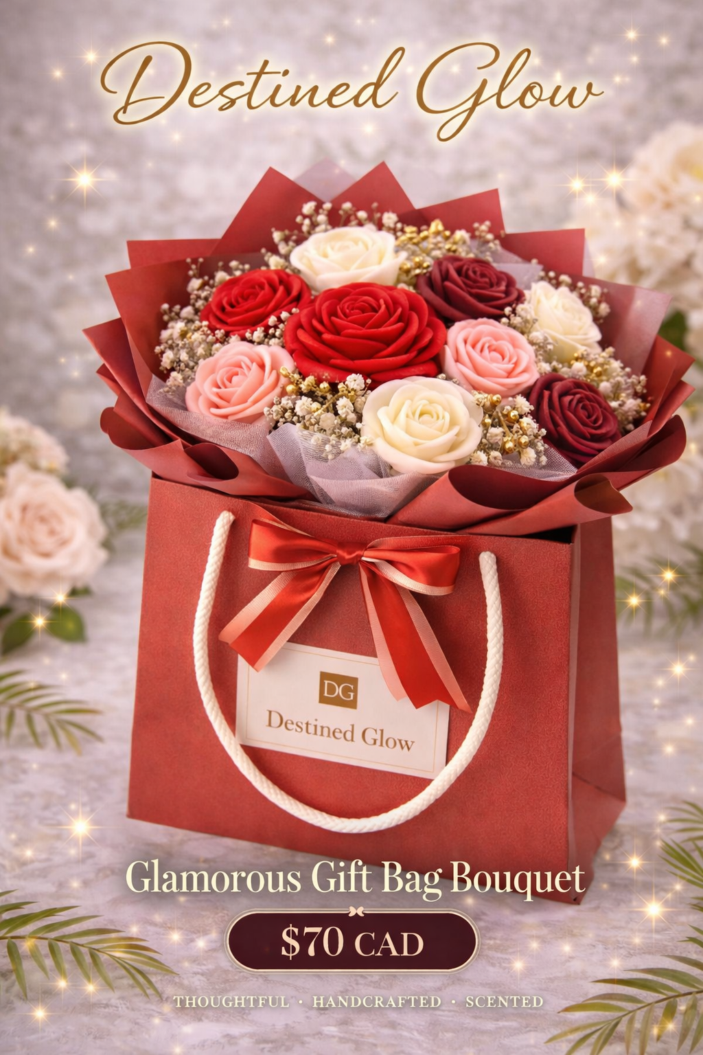 Glamorous Gift Bag Candle Bouquet