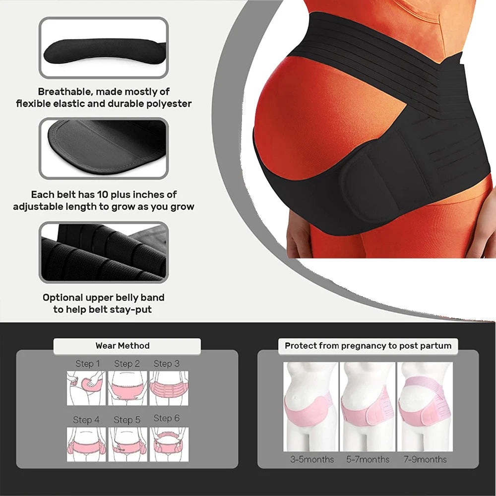 Maternity Brace Protector Care Abdomen Support Belly Clothes Pregnant Women Adjustable Waist Belt Waist Band Back Ropa Pregnancy