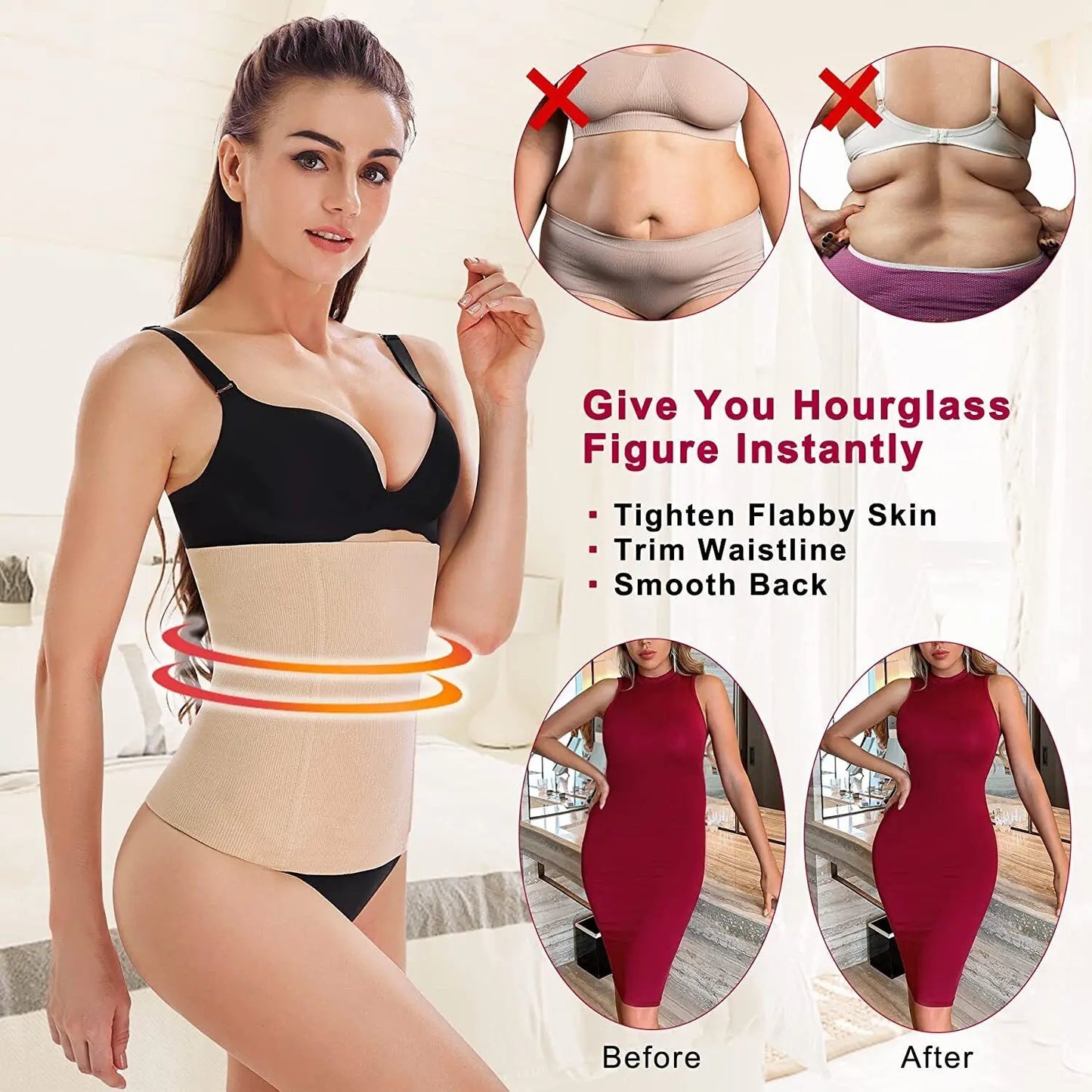 2 IN 1 Postpartum Belly Recovery Bands Body Shaper