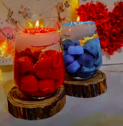 Heart & Glitter Candle