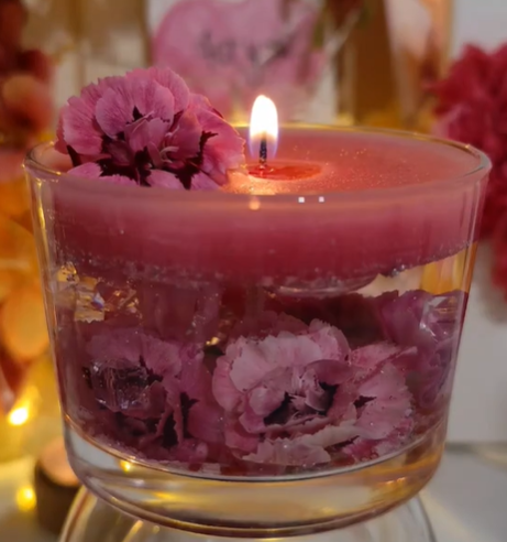 Floral Water Candle