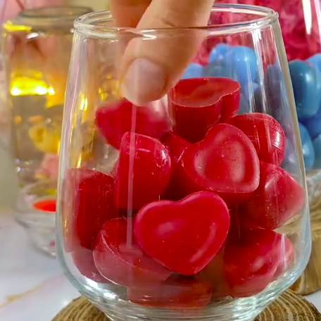 Heart & Glitter Candle