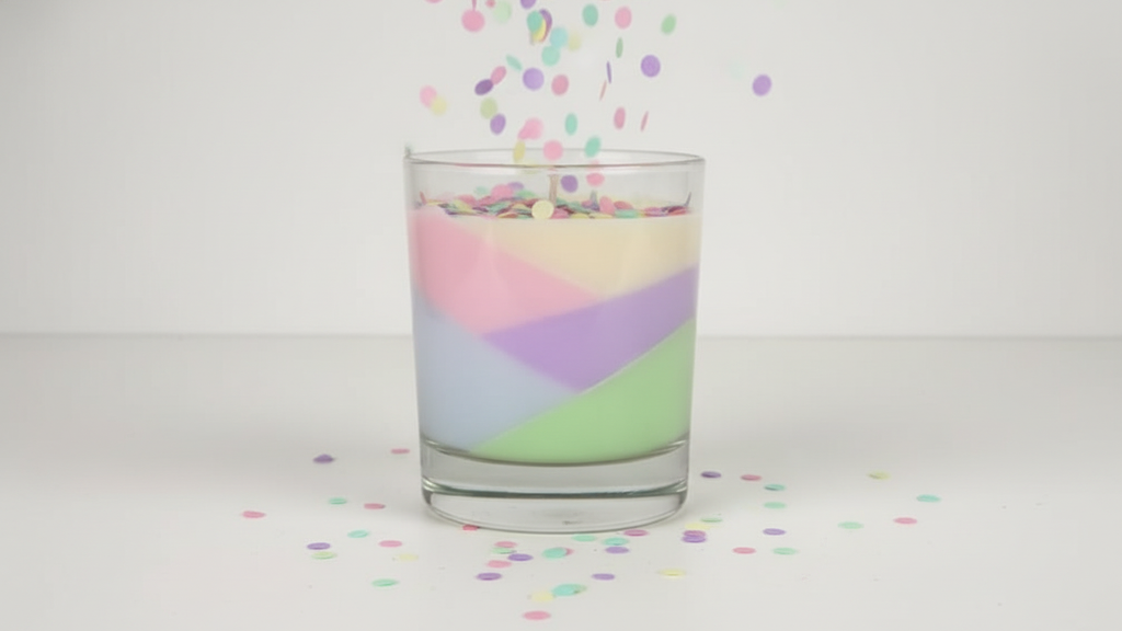 Slanted Wax Candle - Unique Design for Ambient Lighting