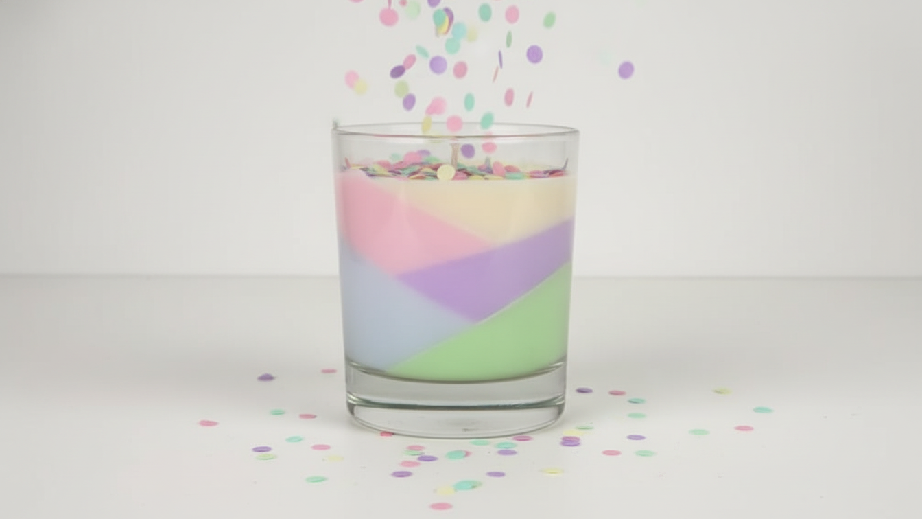 Slanted Wax Candle - Unique Design for Ambient Lighting