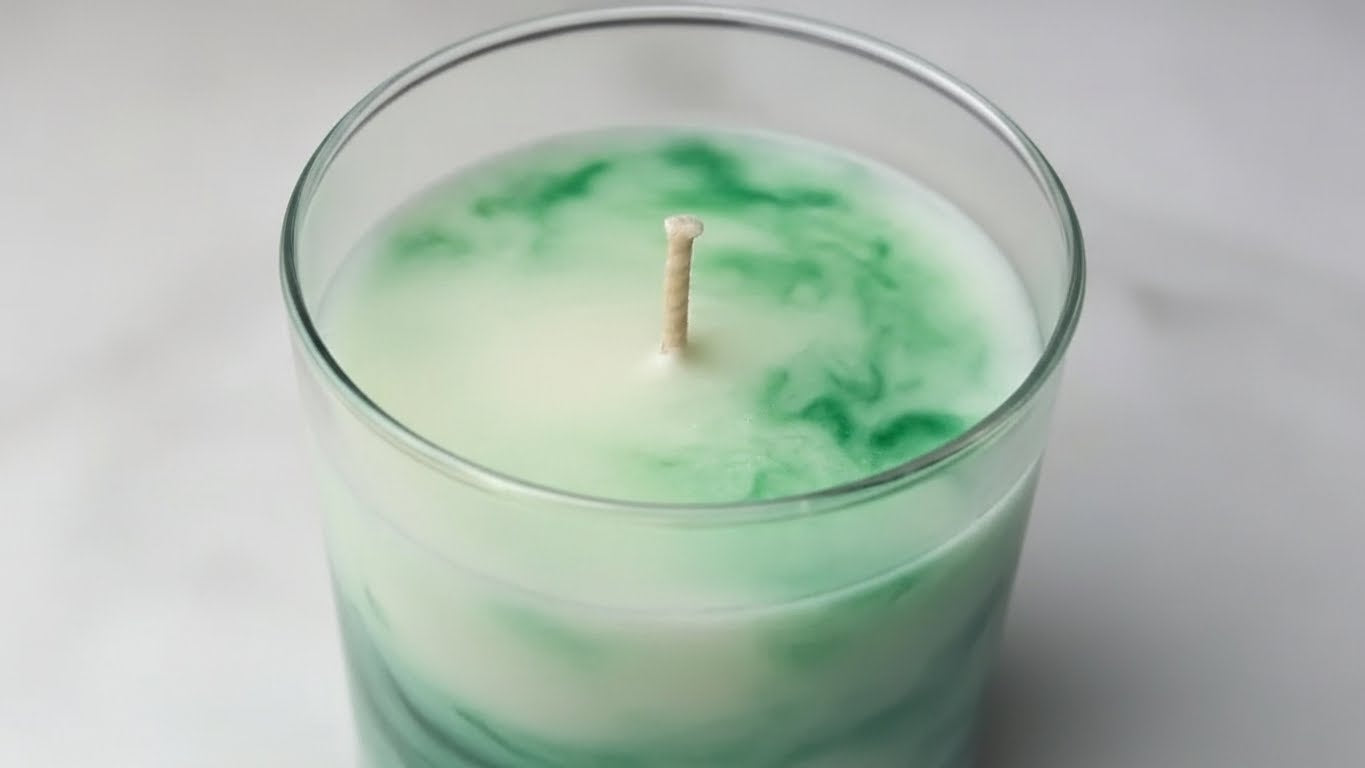Shop Green Marble Candle for Unique Home Décor