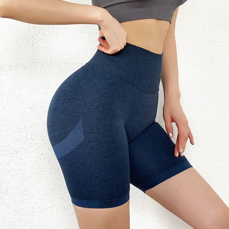 Women's Slim Fit High Waist Soft Nylon Yoga Sport Shorts