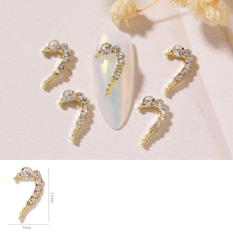 Nail Art DIY Love Heart Alloy Jewelry Nail Piece Nail